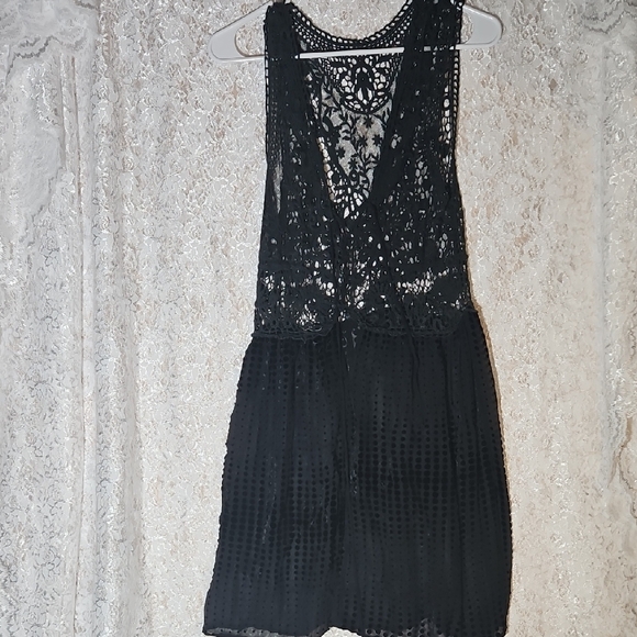 Rozae Nichols Black Lace Backless Dress - Picture 2 of 2